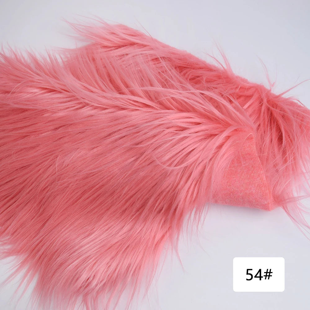 25x45cm 8cm Pile  Faux Fur Fabric for Sewing Make Cotton Doll Hair Diy Handmade Home Decoration Cosplay Fabric for Needlework