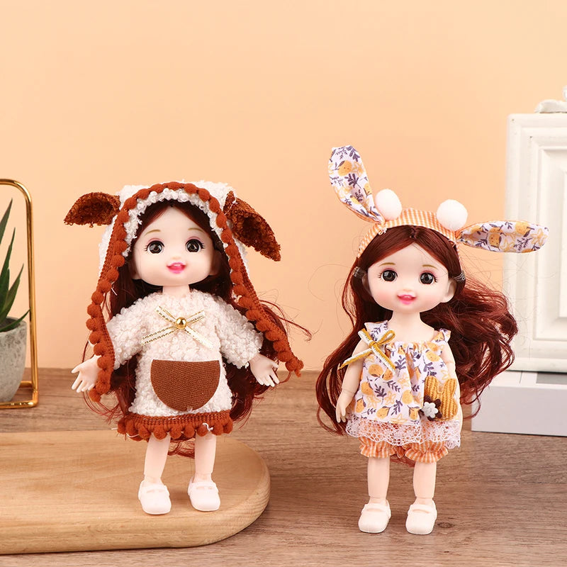 Innovative and Practical for Girls Birthday Gift Cute Fashion Princess DIY Dress Up Toys New 16CM Exquisite Mini Imitation Dolls