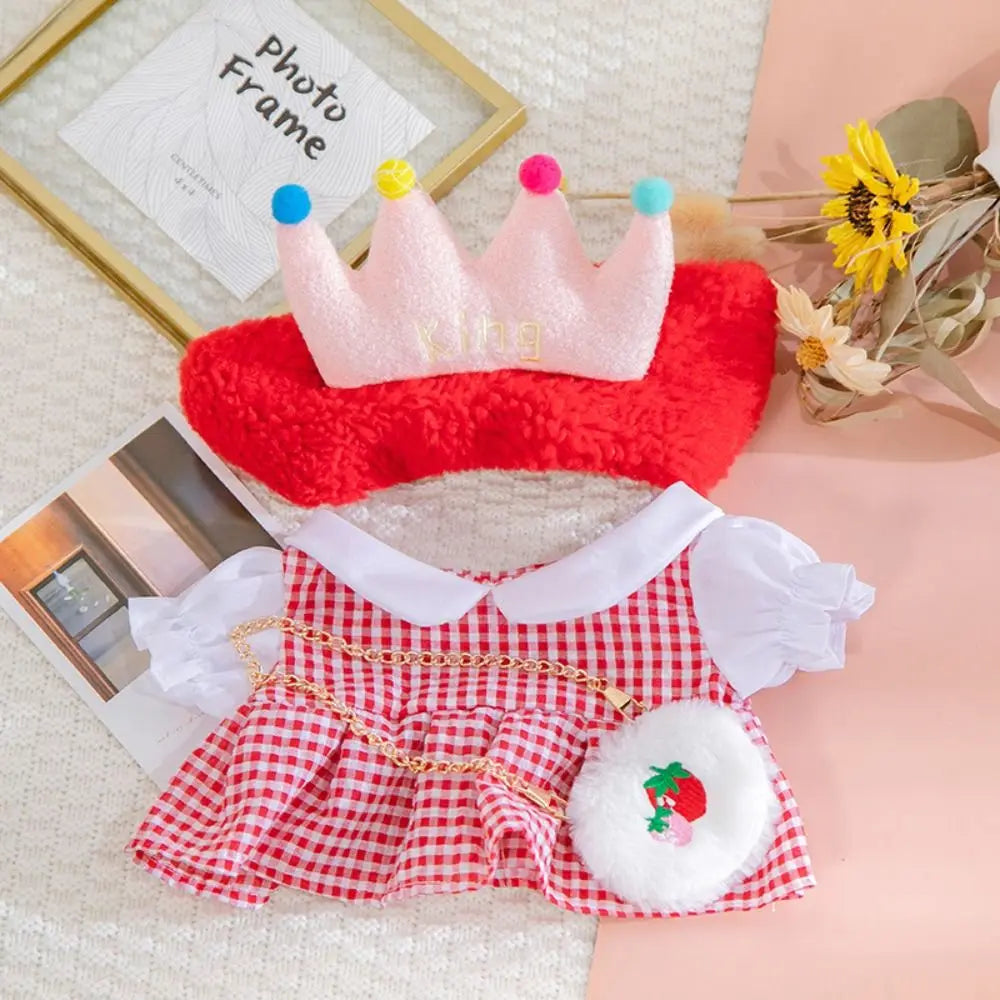 Doll Cloth Accessories LaLafanfan Cafe Clothes Dress Up DIY Clothing Yellow Duck Clothes 30cm Kawaii Plush Clothes Dolls