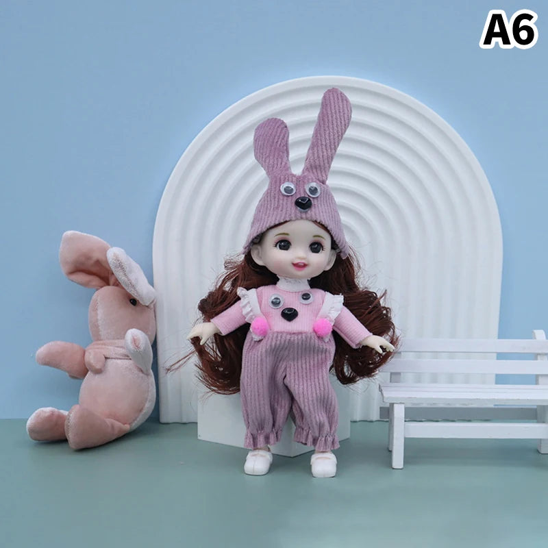 Innovative and Practical for Girls Birthday Gift Cute Fashion Princess DIY Dress Up Toys New 16CM Exquisite Mini Imitation Dolls