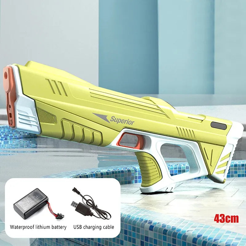 Automatic Electric Water Gun Toy Summer Induction Water Absorbing High Pressure Water Gun Beach Outdoor Water Rifle Fight Toys