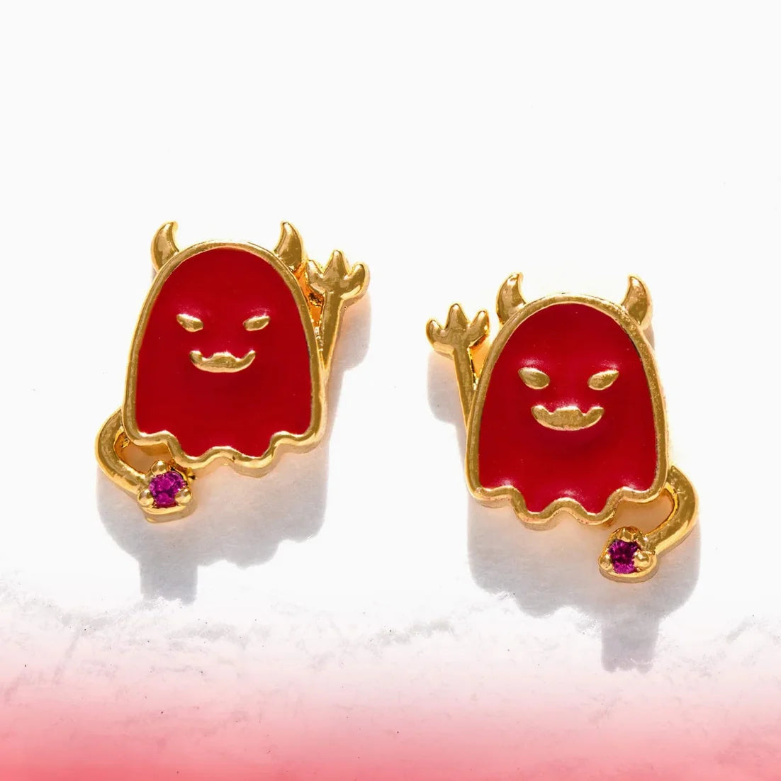 New Halloween Gothic Cute Oil Drip Pumpkin Ghost Skull Stud Earrings for Women Fashion Jewelry Gift Wholesale
