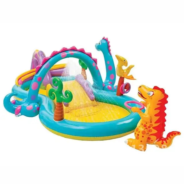 Swimming Children's Inflatable Big Pool Floats Slide Dinosaur Castle Pools Summer Play Piscina Water Toys Games Kids for Baby