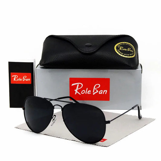 2025 Classic Pilot Men Sunglasses Polarized Vintage Metal Ray Sun Glasses Women Mirror Colors Driving Male Shades UV400 Bans