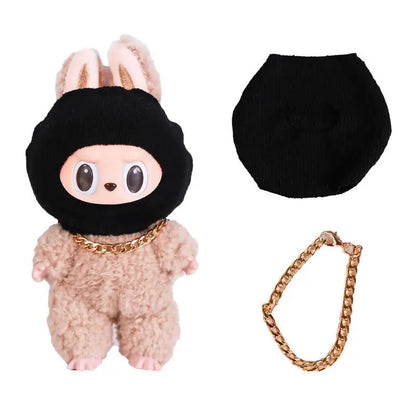 For 17 Cm Ropa Labubu V1/V2/V3 Doll Clothes Outfit Cool Swat Suit Sunglasses Police Uniform Doll Wearing for Labubu Accessories
