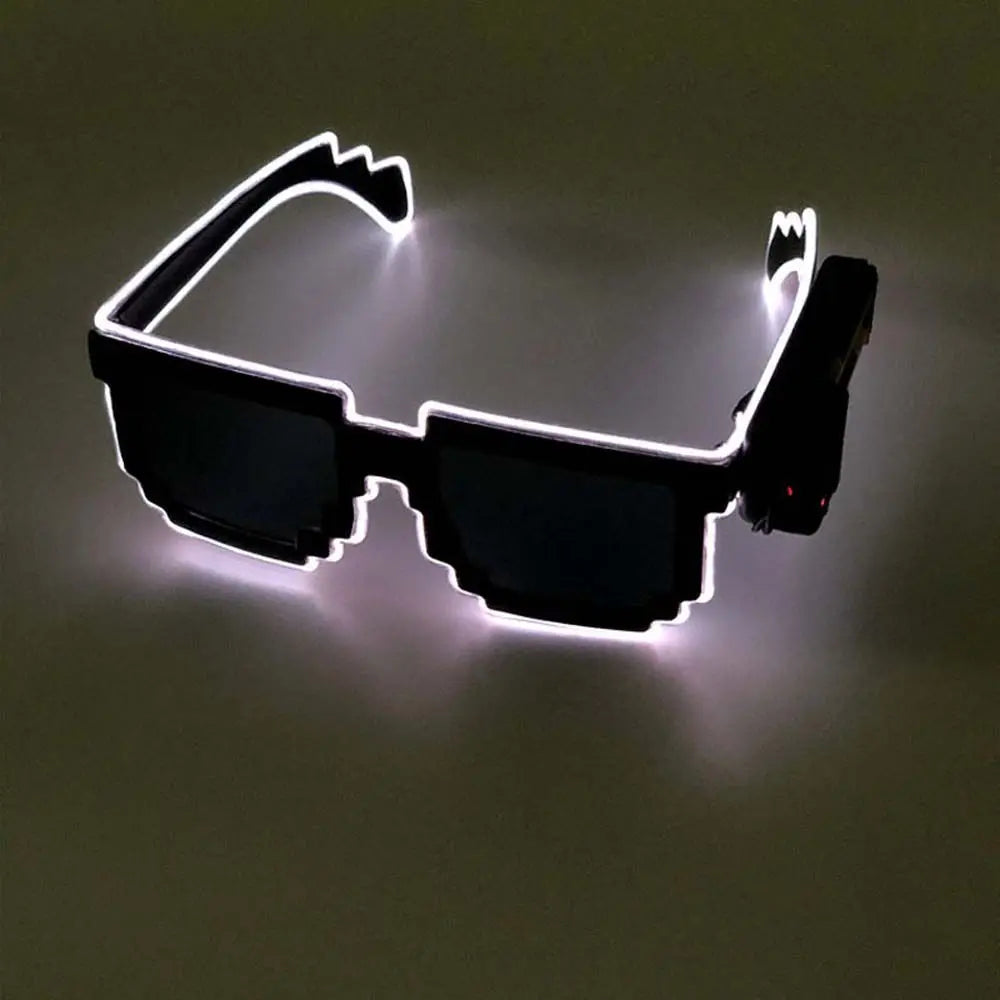Cosplay Decorations Party Props Glowing Flashing Glowing Sunglasses Mosaic Glasses Led Light Up Glasses LED Luminous Glasses