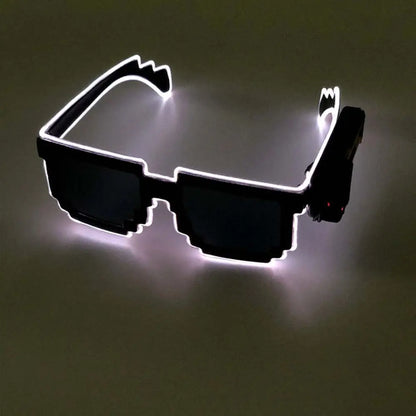 Cosplay Decorations Party Props Glowing Flashing Glowing Sunglasses Mosaic Glasses Led Light Up Glasses LED Luminous Glasses