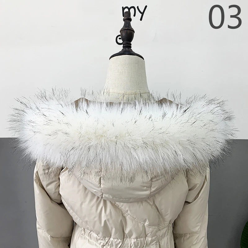Women Faux Fur Collar Scarf Winter Warm Thick Imitation Fur Shawl Collar Plush Fluffy Neck Warmer Scarves Coat Accessories