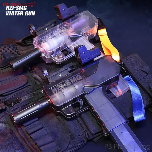 HZI-SMG UZI Electric Water Gun Children Plastic Cool Toys Summer Water Blaster 2022 Entertainment Toys AC86