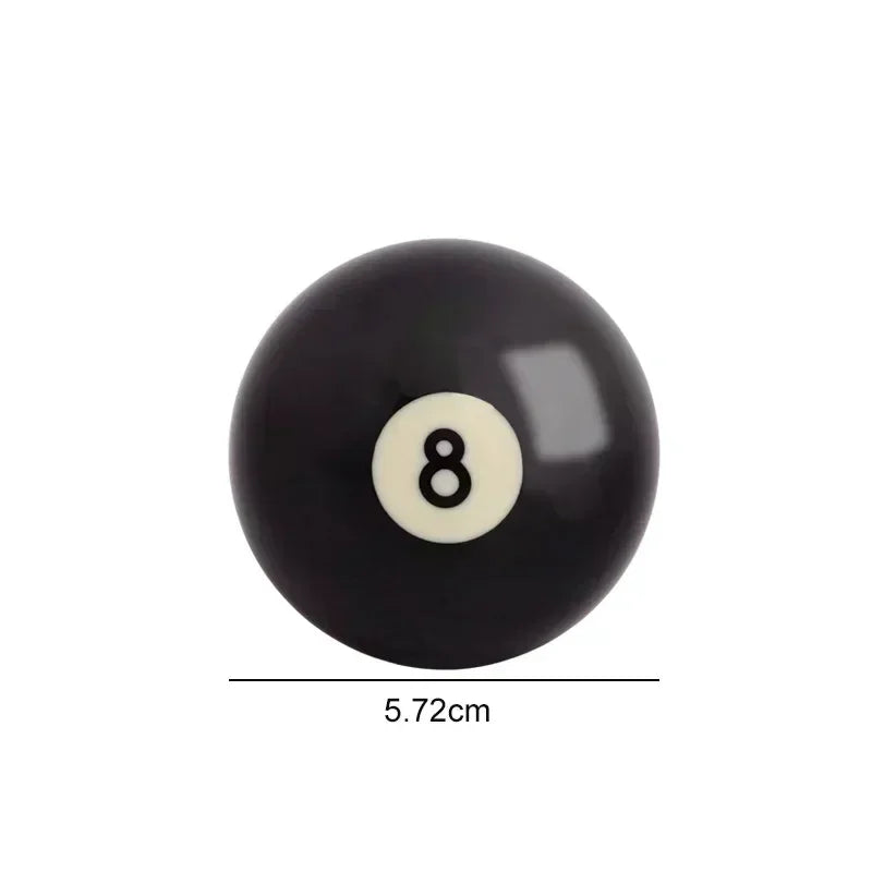 New Billiard Cue Ball 52.5/57.2 Mm Standard /Crystal Black 8 Ball Snooker Training Replacement Practice Billiard Made of Resin