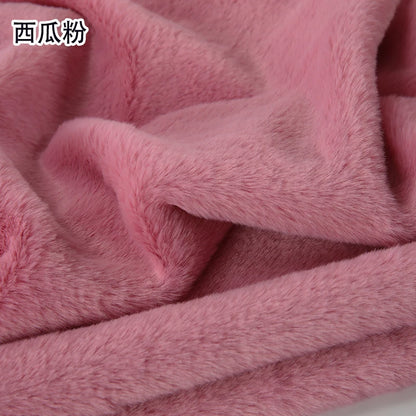 Plain Faux Fur Fabric Smooth by the Meter for Clothes Coats Dolls Sewing Thickened Imitation Rex Rabbit Plush Textile Soft Silky