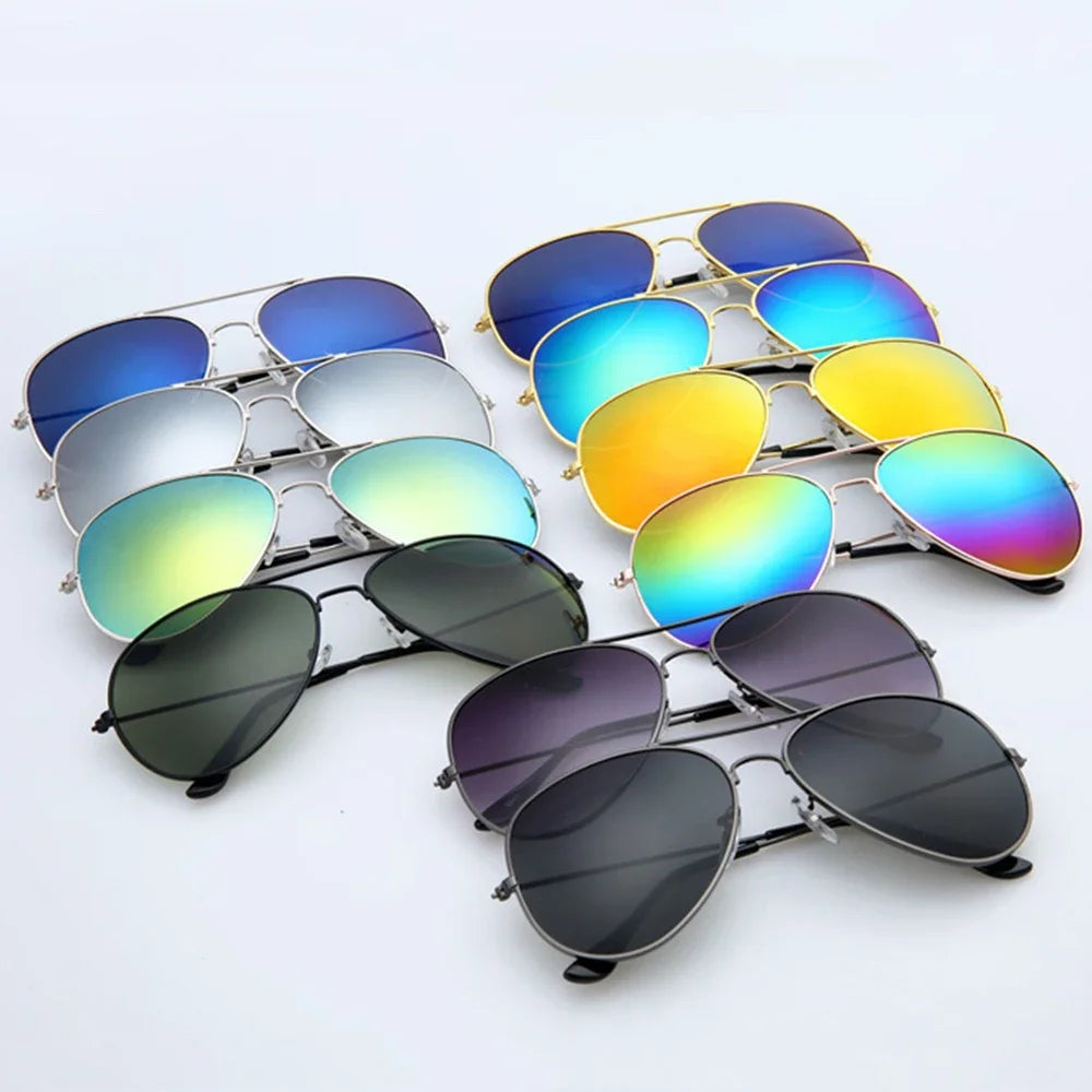 FOENIXSONG Fashion Pilot Sunglasses for Women Men  Classic Eyewear Gradient Mirrored Blue Silver Gray Sun Glasses Sunglass