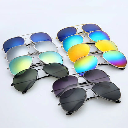 FOENIXSONG Fashion Pilot Sunglasses for Women Men  Classic Eyewear Gradient Mirrored Blue Silver Gray Sun Glasses Sunglass