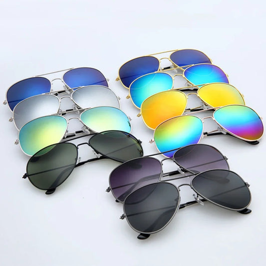 FOENIXSONG Fashion Pilot Sunglasses for Women Men  Classic Eyewear Gradient Mirrored Blue Silver Gray Sun Glasses Sunglass
