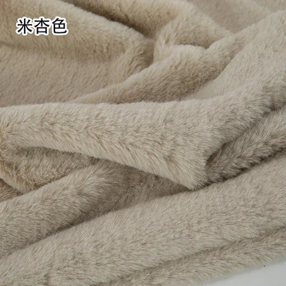 40x50cm Faux Rabbit Fur Fabric 8mm Encrypted Soft Fur Short Plush 100% Polyester Handmade DIY Clothing Home Textiles Scarf Doll