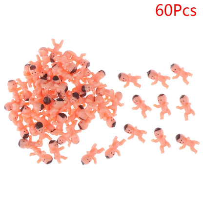 10/20/60Pcs Mini Plastic Baby Kids Small Toys High Quality 1 Inch Figurine Angel Doll Cupid Doll Christmas Doll Baking Decor