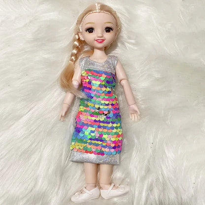 New Smile Face Doll 23cm Doll Dress Up Doll Clothes or Princess Doll Kids Girl Toy Birthday Gift Lol Doll BJD Doll