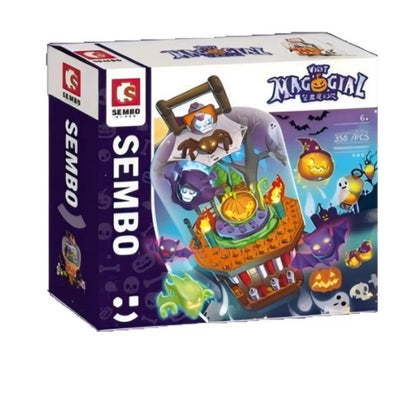 Halloween Creative Building Blocks Set MOC Halloween Hut Pumpkin Lantern Pumpkin House Decoration Assemble Bricks Kit Toys Gifts