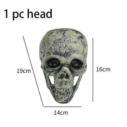 Halloween Decorations Home Decor Skeleton Head Outdoor Scary Props Realistic Skull & Hands Yard Prank Festivals Party Supplies