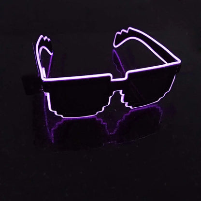 Cosplay Decorations Party Props Glowing Flashing Glowing Sunglasses Mosaic Glasses Led Light Up Glasses LED Luminous Glasses
