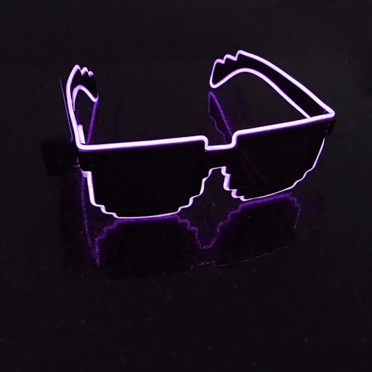 Cosplay Decorations Party Props Glowing Flashing Glowing Sunglasses Mosaic Glasses Led Light Up Glasses LED Luminous Glasses