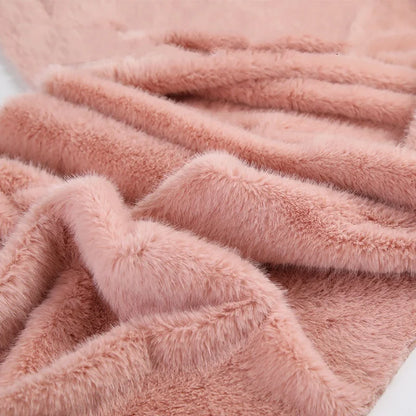 40Colours 2cm Imitation Mink Plush Fur Fabric Doll Manual DIY Counter Scarf Cuddle Doll Faux Fur Fabric 50*50