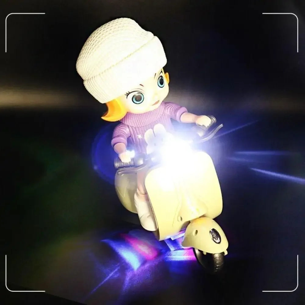 Doll Mini Electric Motorcycle Children's Toy for Labubu Toy Motor for Doll (No Doll)