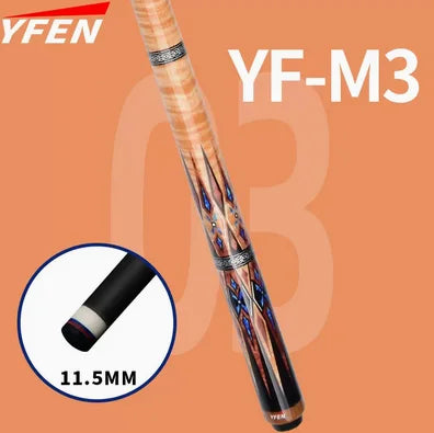 YFEN 58" Carbon Fiber  Technology 1/2 Billiard Pool Cue Stick 12.5mm + Extender