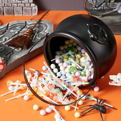 Halloween Witch's Cauldron Candy Pot & Storage Bucket Perfect Party Giveaway & Trick-Or-Treat Activity Fun Halloween Decoration