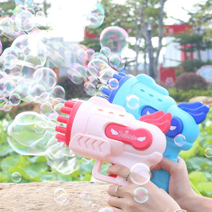 Bubble Gun 29 Holes Electric Automatic Summer Soap Water Bubble Machine 2-In-1 for Children Gift Toys