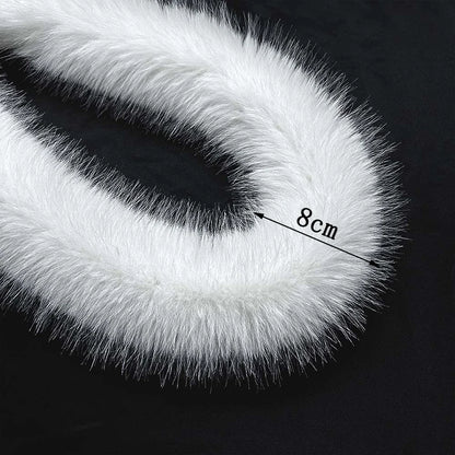 1M Faux Fur Ribbon Tapes DIY Apparel Sewing Fluffy Trim Trimming Fabric Sewing Costume White Plush Fur Coat Garment Decoration