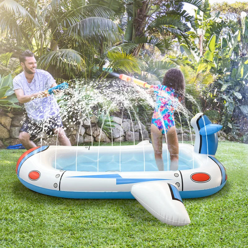 Children’s Swimming Pool 3-In-1 Splash Pad Sprinkler for Kids Children’s Sprinkler Pool Summer Outdoor Play Mat Water Park