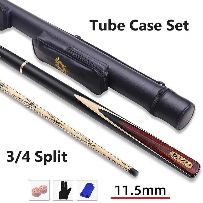 New Arrival OMIN Snooker Cue Stick Cobras 9.5mm/10mm/11.5mm Tip Size Ash Shaft Ebony Wood Handle With Snooker Cue Case Set