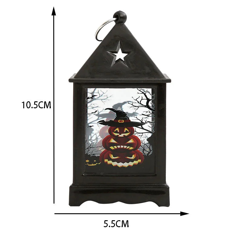 1PC Creative Small Night Lamp Halloween Storm Lantern Led Portable Pumpkin Lamp  Holiday Atmosphere Decoration Props Layout