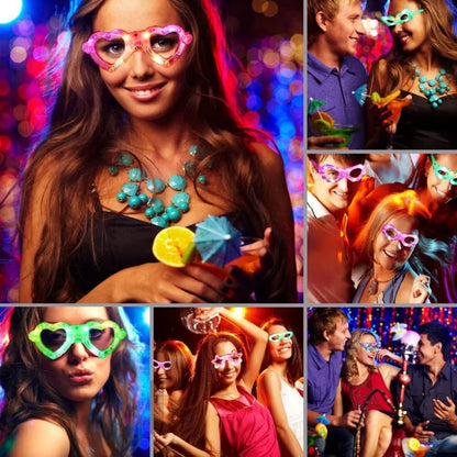 Home Suitable for Home Rave,Halloween,New Year,Birthday Gifts Light Up Glasses Christmas Gifts Costume Christmas Party Gifts