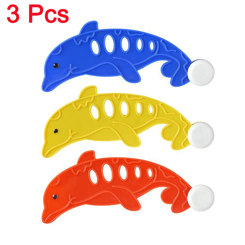 3/4Pcs Diving Game Toys Set Swimming Pool Throwing Toy Dive Swim Rings Circle Underwater Kids Summer Gift Beach Pool Accessories