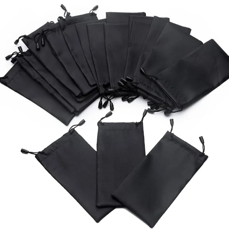 10-100pcs Portable Soft Cloth Waterproof Sunglasses Bag Microfiber Dust Storage Pouch Glasses Carry Bag Eyewear Case Container