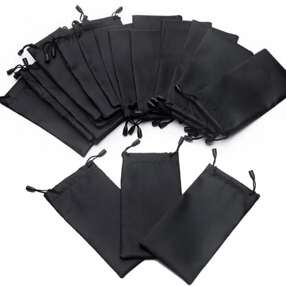 10-100pcs Portable Soft Cloth Waterproof Sunglasses Bag Microfiber Dust Storage Pouch Glasses Carry Bag Eyewear Case Container