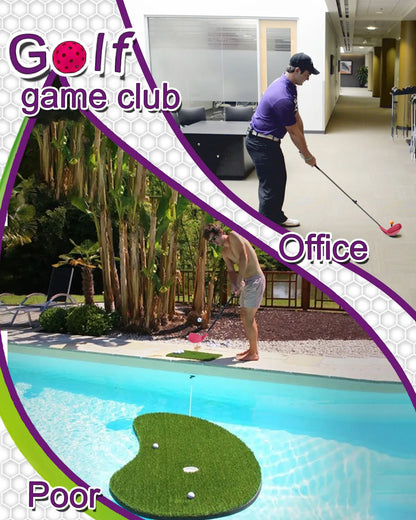 Golf Club With Oversize Club Head to Play Backyard Golf Game Outdoor Hit Plastic or Foam Golf Balls in Grass, Parks, Yards Pink