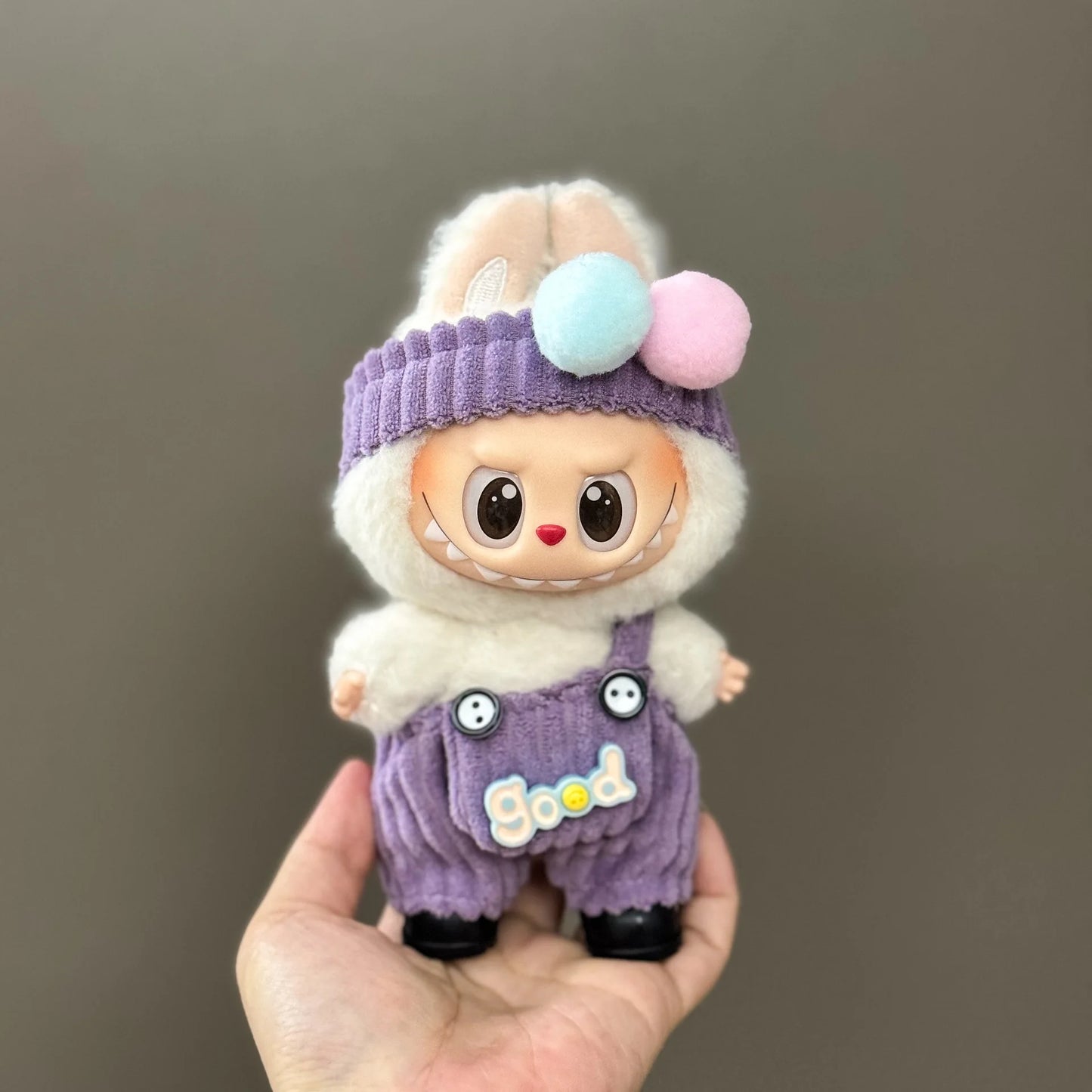 17cm Labubu Outfit Halloween Sets Carnival Party Cloak Pumpkin Costume Clothes for Labubu No Shoes