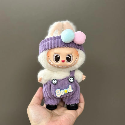 17cm Labubu Outfit Halloween Sets Carnival Party Cloak Pumpkin Costume Clothes for Labubu No Shoes