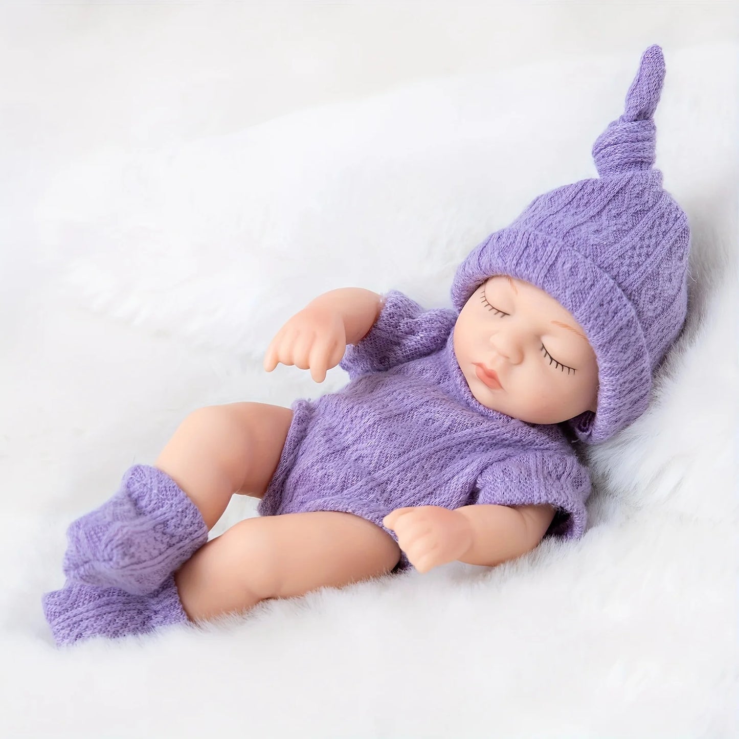 Mini 7 Inch Reborn Doll  Sleeping Baby Doll 19cm Born Dolls Baby Toys ,The Best Gift for Girls.