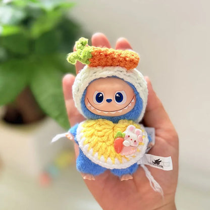 Shawl for Mini Labubu 4.0 the Monster Pin for Love Series Clothes Animal Drool Bib Headband Labubu Cartoon Outfit
