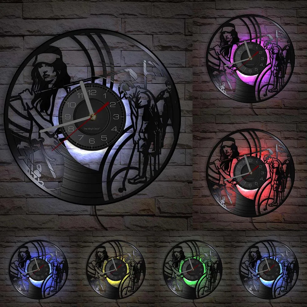 Golfer Wall Clock Sports Golf Club Vinyl Record Wall Clock Golf Gifts for Him Golf Fan Golf Player Silhouette Decorative Clock