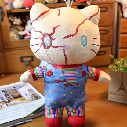 25Cm Hello Kitty Plush Doll Halloween Plush Stuffed Toy Ghost Baby Chucky Cute Kitty Halloween Party Decoration Props Gift