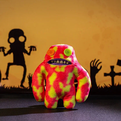 20cm Big Teeth Funny Ugly Monster Plush Doll Special Style Colorful Monster Doll Halloween Collection Gift Home Ornament