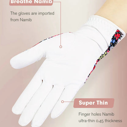 Women's Golf Gloves Left Hand & Right Hand Gloves Golf Breathable High Quality Palm Protection Sport Gloves