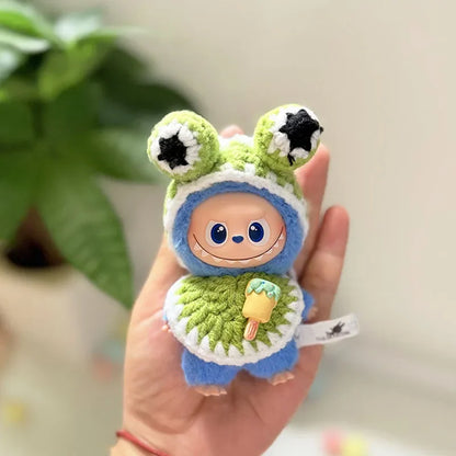 Shawl for Mini Labubu 4.0 the Monster Pin for Love Series Clothes Animal Drool Bib Headband Labubu Cartoon Outfit
