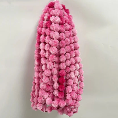 1m Faux Rabbit Fur Hairball Ribbon DIY Apparel Sewing Fluffy Trim Fabric Sewing for Quilt Clothing Christmas Apparel Decoration