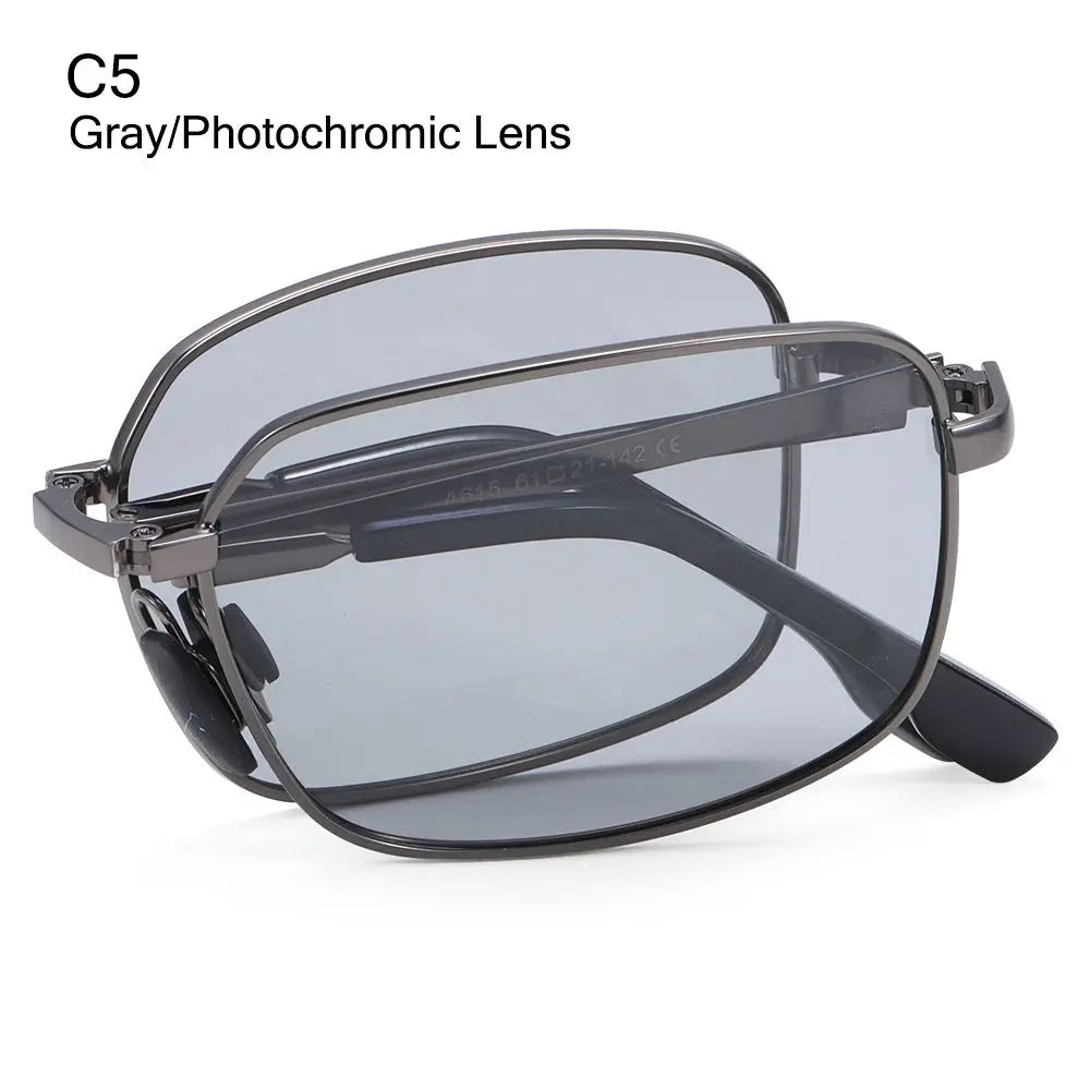 Metal Frame Portable Eyewear Folding Polarized Photochromic Sunglasses Sunglasses for Men Driving Glasses